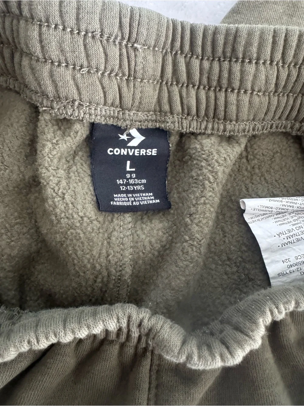 Converse Olive Green Sweatpants with White Star Accent